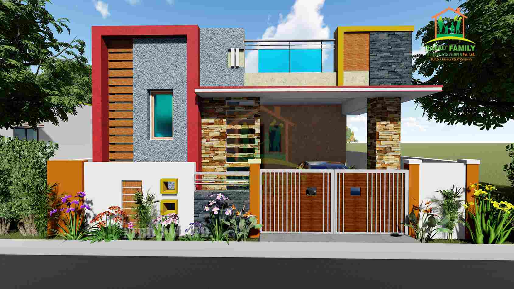 What are the 15 Best Normal House Front Elevation Designs In Tamilnadu - namma Family Builder
