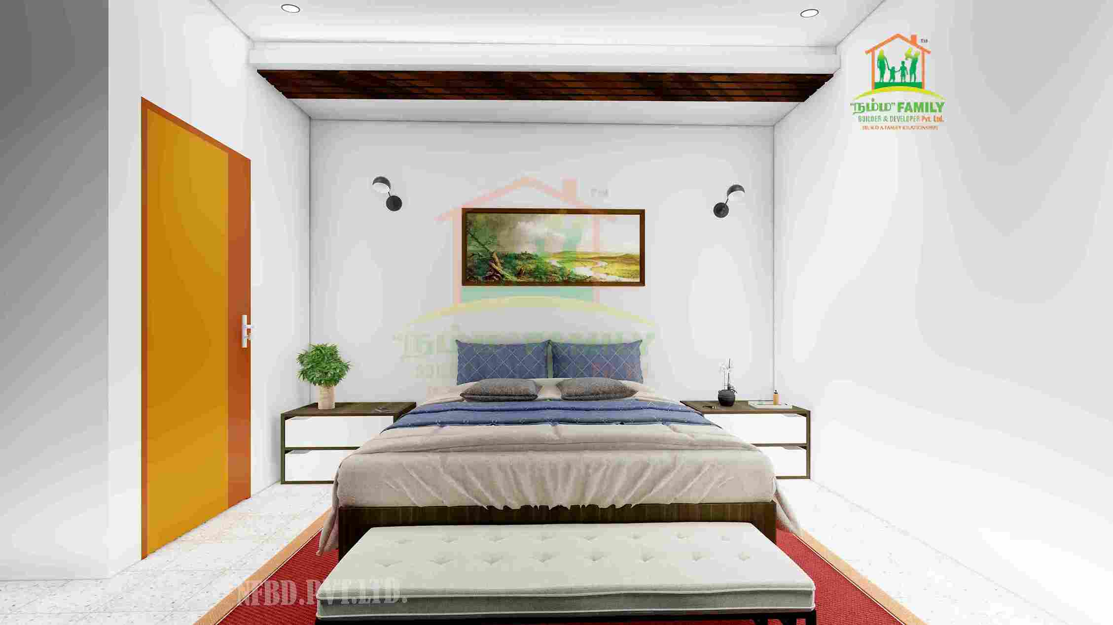 Top 20 Best Two Colour Combination For Bedroom Walls-namma Family Builder
