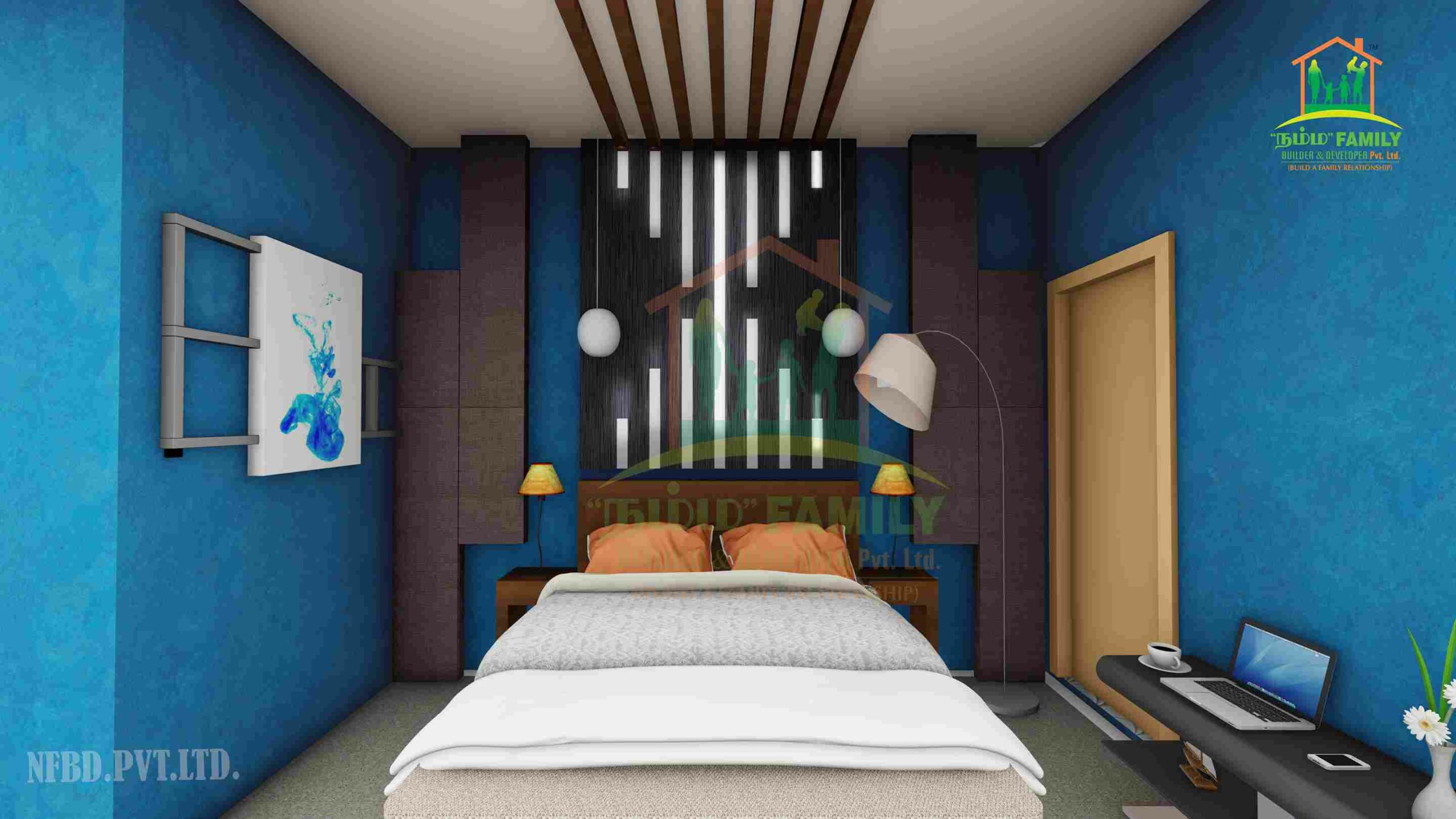 Top-to-Bottom Bedroom Ceiling Design
