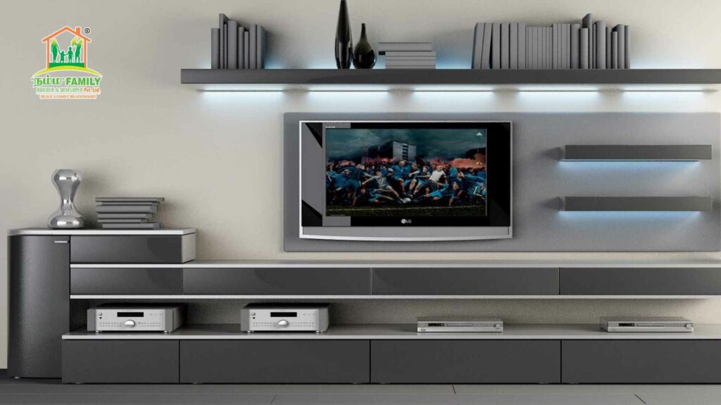Modern TV Unit Design - Namma Family Builder